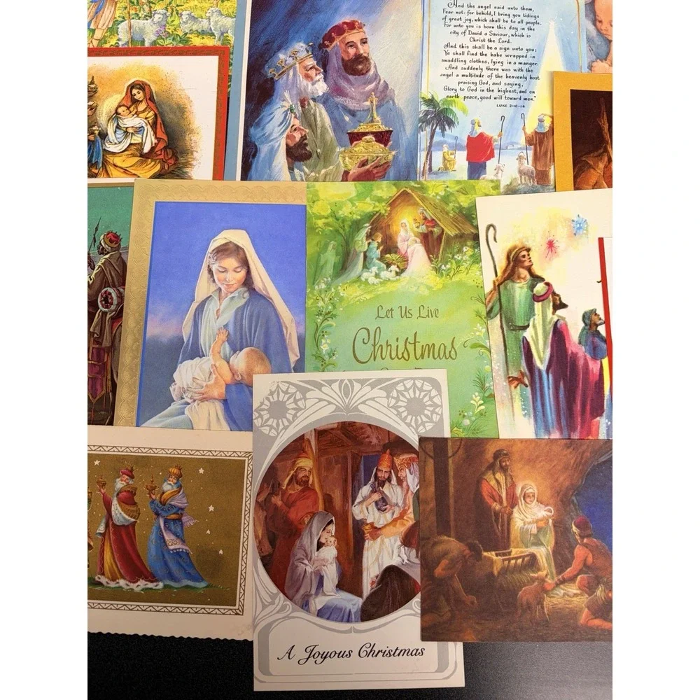 Vintage Christmas Cards Fronts ONLY for Scrapbooking Crafts Decoupage Lot of 50+